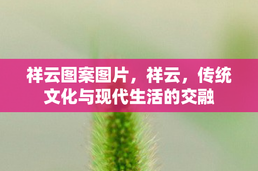 祥云图案图片，祥云，传统文化与现代生活的交融