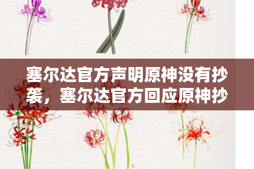 塞尔达官方声明原神没有抄袭，塞尔达官方回应原神抄袭，一场误会引发的讨论