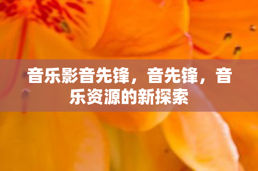 音乐影音先锋,音先锋,音乐资源的新探索 音乐影音先锋,音先锋,音乐资源的新探索