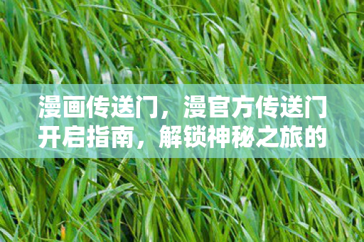 漫画传送门，漫官方传送门开启指南，解锁神秘之旅的钥匙