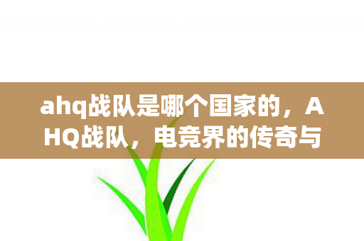 ahq战队是哪个国家的，AHQ战队，电竞界的传奇与未来