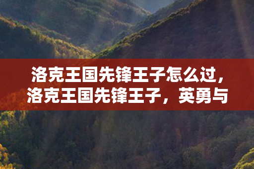 洛克王国先锋王子怎么过，洛克王国先锋王子，英勇与智慧的象征