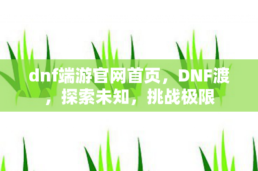 dnf端游官网首页，DNF渡，探索未知，挑战极限