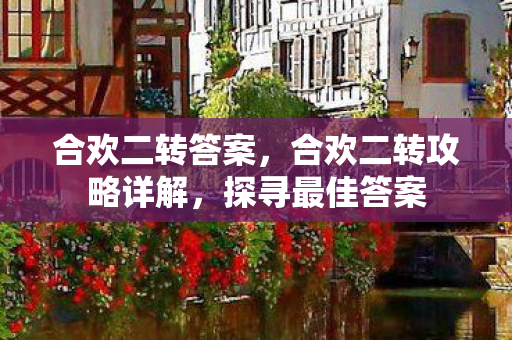 合欢二转答案，合欢二转攻略详解，探寻最佳答案