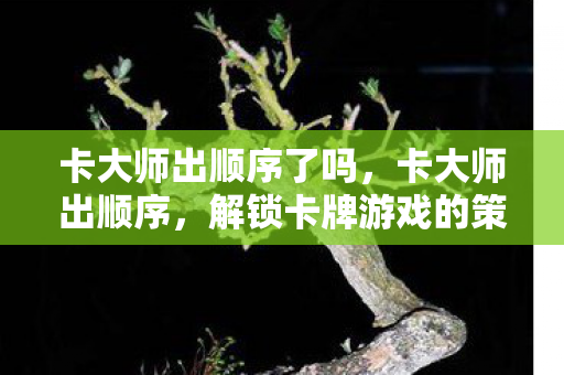 解锁卡牌游戏的策略与技巧图片