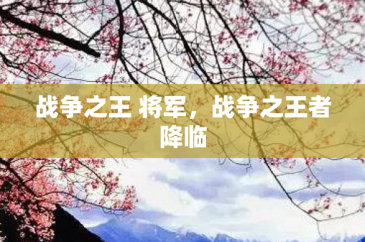 战争之王 将军，战争之王者降临