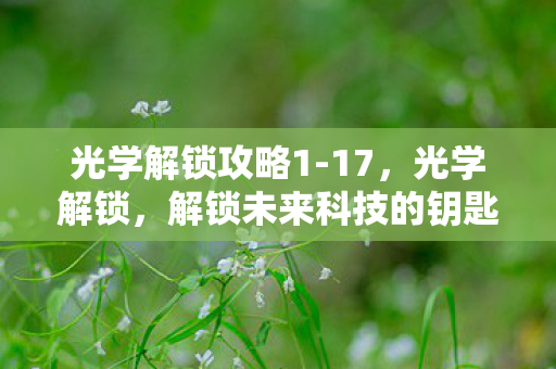 光学解锁攻略1-17，光学解锁，解锁未来科技的钥匙