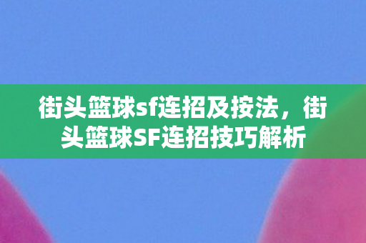 街头篮球SF连招技巧解析图片