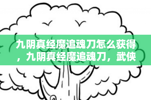 九阴真经魔追魂刀怎么获得图片