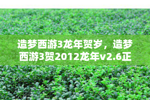 造梦西游3龙年贺岁，造梦西游3贺2012龙年v2.6正式版，重温经典，再续西游传奇