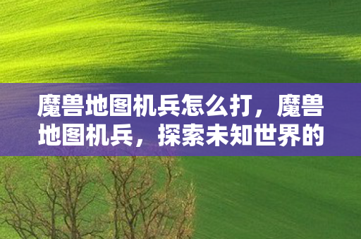 魔兽地图机兵怎么打，魔兽地图机兵，探索未知世界的机械奇兵