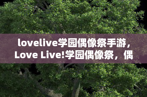 lovelive学园偶像祭手游，Love Live!学园偶像祭，偶像梦想与粉丝情感的共鸣