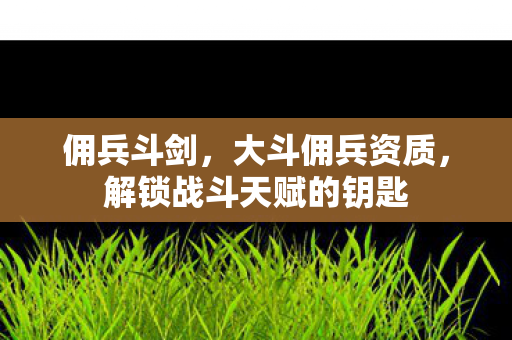 解锁战斗天赋的钥匙图片