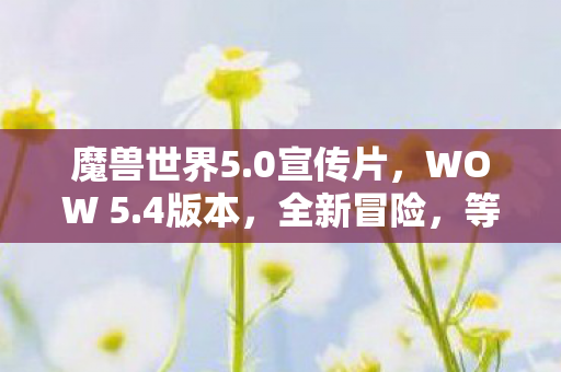 魔兽世界5.0宣传片,WOW 5.4版本,全新冒险,等你来战! 魔兽世界5.0宣传片,WOW 5.4版本,全新冒险,等你来战!