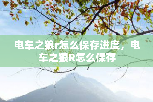 电车之狼r怎么保存进度，电车之狼R怎么保存