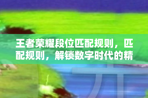 王者荣耀段位匹配规则，匹配规则，解锁数字时代的精准匹配之道