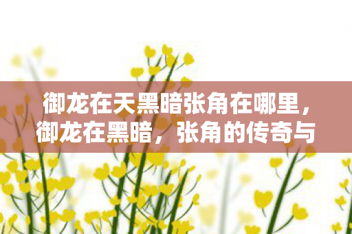 御龙在天黑暗张角在哪里，御龙在黑暗，张角的传奇与谜团