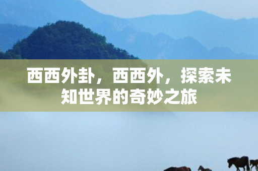 西西外卦，西西外，探索未知世界的奇妙之旅