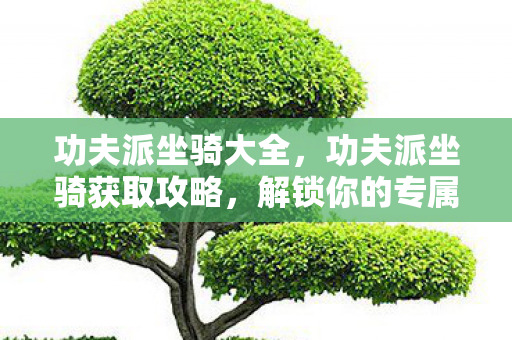 功夫派坐骑大全，功夫派坐骑获取攻略，解锁你的专属飞行伙伴