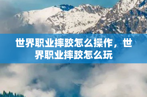 世界职业摔跤怎么操作，世界职业摔跤怎么玩