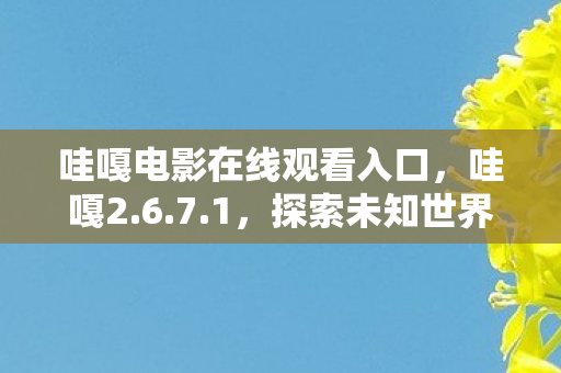 哇嘎电影在线观看入口,哇嘎2.6.7.1,探索未知世界的数字旅行家 哇嘎电影在线观看入口,哇嘎2.6.7.1,探索未知世界的数字旅行家