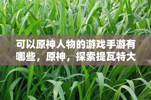 可以原神人物的游戏手游有哪些，原神，探索提瓦特大陆的奇妙之旅