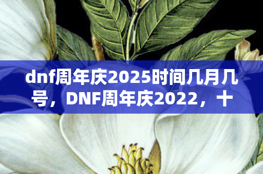 dnf周年庆2025时间几月几号，DNF周年庆2022，十年经典，再续辉煌