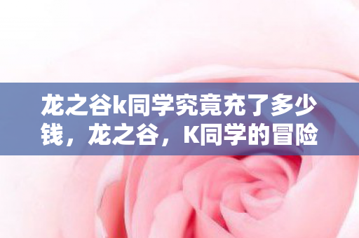 龙之谷k同学究竟充了多少钱，龙之谷，K同学的冒险之旅