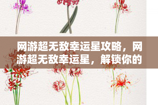 网游超无敌幸运星攻略，网游超无敌幸运星，解锁你的游戏人生