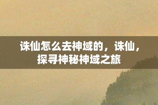 诛仙怎么去神域的，诛仙，探寻神秘神域之旅