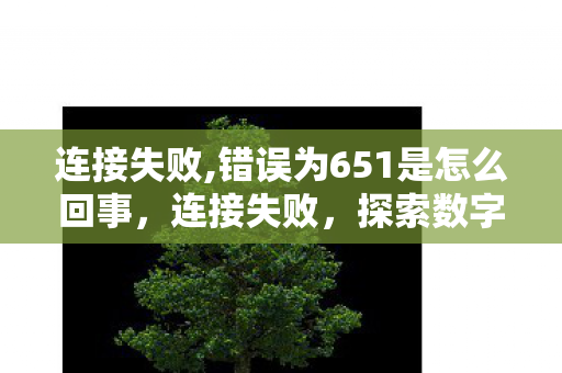 连接失败,错误为651是怎么回事，连接失败，探索数字时代的通信挑战与机遇