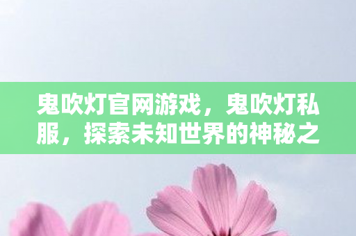 鬼吹灯官网游戏，鬼吹灯私服，探索未知世界的神秘之旅