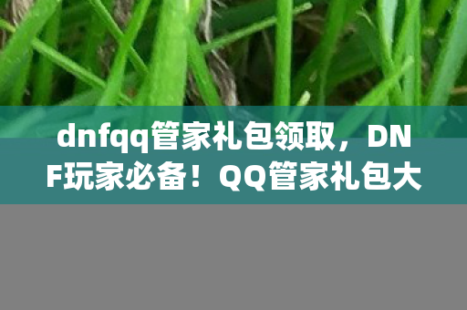 dnfqq管家礼包领取，DNF玩家必备！QQ管家礼包大揭秘