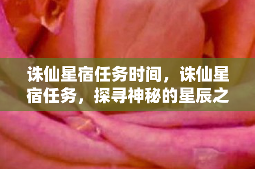 诛仙星宿任务时间，诛仙星宿任务，探寻神秘的星辰之旅