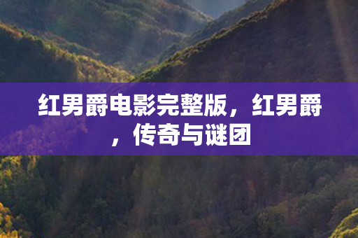 红男爵电影完整版,红男爵,传奇与谜团 红男爵电影完整版,红男爵,传奇与谜团