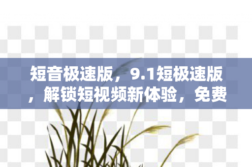 短音极速版，9.1短极速版，解锁短视频新体验，免费下载开启！