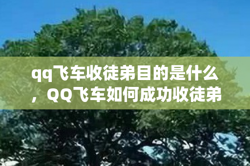 qq飞车收徒弟目的是什么,QQ飞车如何成功收徒弟 qq飞车收徒弟目的是什么,QQ飞车如何成功收徒弟