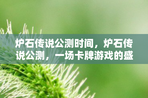 炉石传说公测时间,炉石传说公测,一场卡牌游戏的盛宴 炉石传说公测时间,炉石传说公测,一场卡牌游戏的盛宴