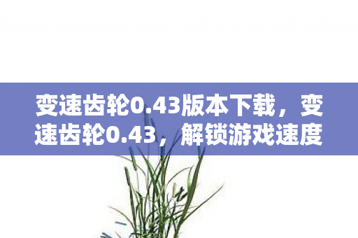 变速齿轮0.43版本下载，变速齿轮0.43，解锁游戏速度的新篇章