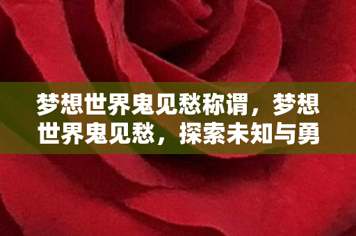 梦想世界鬼见愁称谓,梦想世界鬼见愁,探索未知与勇气的边界 梦想世界鬼见愁称谓,梦想世界鬼见愁,探索未知与勇气的边界