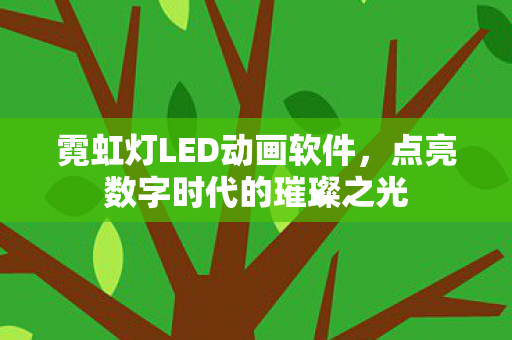 霓虹灯LED动画软件，点亮数字时代的璀璨之光