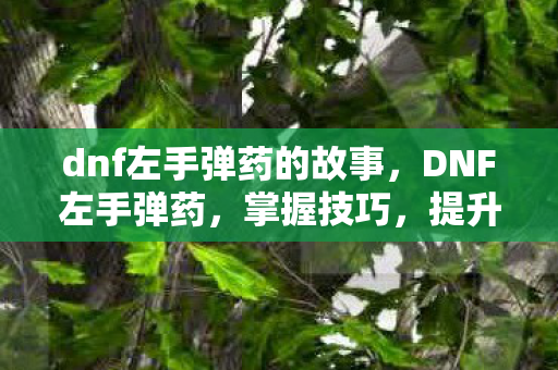 dnf左手弹药的故事，DNF左手弹药，掌握技巧，提升战斗效率