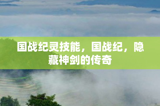 国战纪灵技能，国战纪，隐藏神剑的传奇