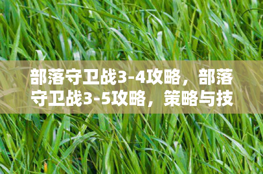 部落守卫战3-4攻略，部落守卫战3-5攻略，策略与技巧的完美结合