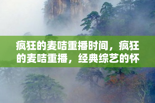 疯狂的麦咭重播时间，疯狂的麦咭重播，经典综艺的怀旧之旅