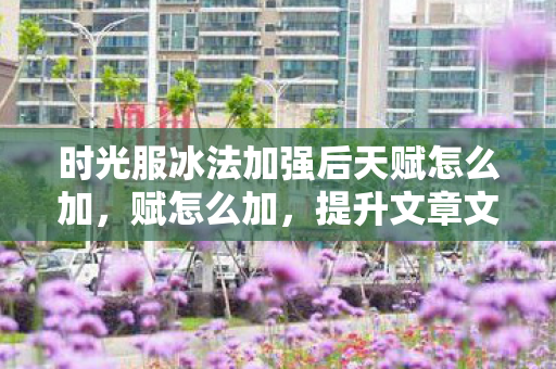 时光服冰法加强后天赋怎么加，赋怎么加，提升文章文采与表达力的技巧