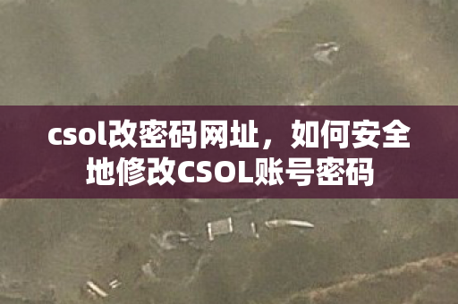 csol改密码网址，如何安全地修改CSOL账号密码
