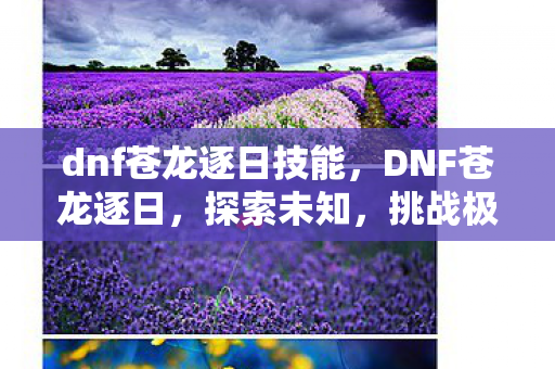 dnf苍龙逐日技能，DNF苍龙逐日，探索未知，挑战极限