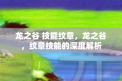 龙之谷 技能纹章，龙之谷，纹章技能的深度解析