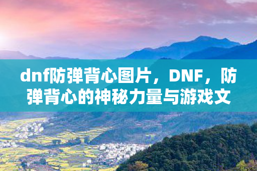 dnf防弹背心图片，DNF，防弹背心的神秘力量与游戏文化
